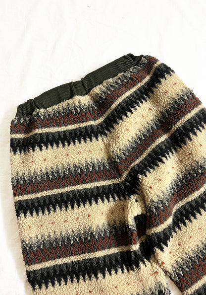 GREEN CLOTHING グリーンクロージング NATIVE PANTS｜ネイティブ柄ボアフリースパンツ
