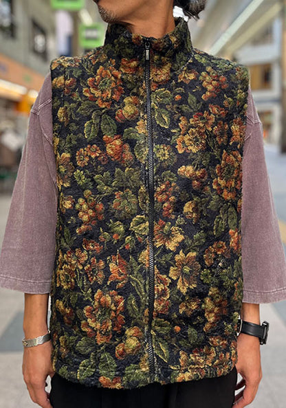 VOO ヴォー | FLOWER FLEECE VEST カラー:BLACK