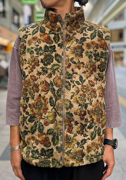 VOO ヴォー | FLOWER FLEECE VEST カラー:BEIGE
