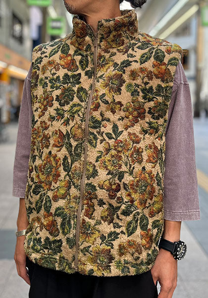 VOO ヴォー | FLOWER FLEECE VEST カラー:BEIGE