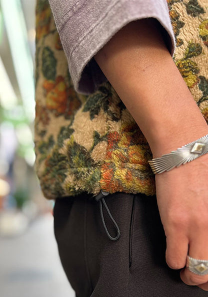 VOO ヴォー | FLOWER FLEECE VEST カラー:BEIGE