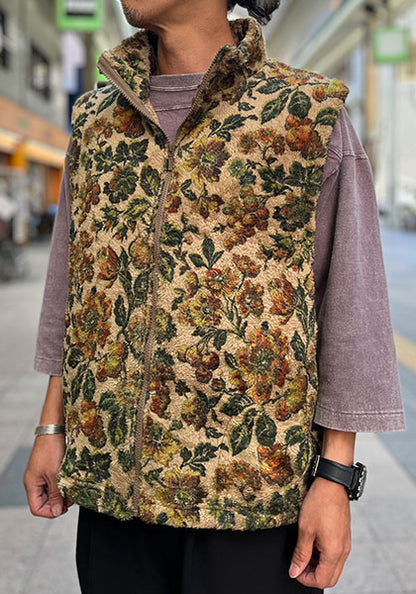 VOO ヴォー | FLOWER FLEECE VEST カラー:BEIGE