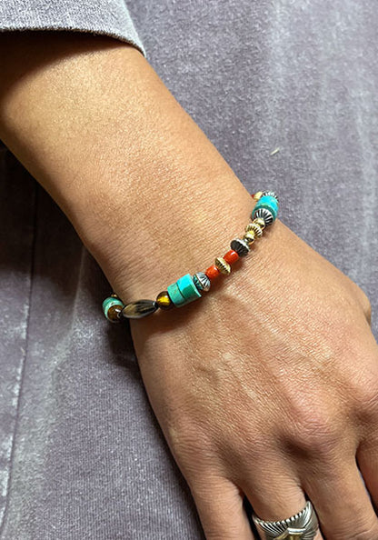 Nasngwam.×Bright Special bracelet Turquoise Mix 19cm