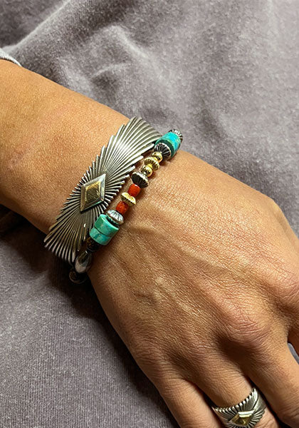 Nasngwam.×Bright Special bracelet Turquoise Mix 19cm