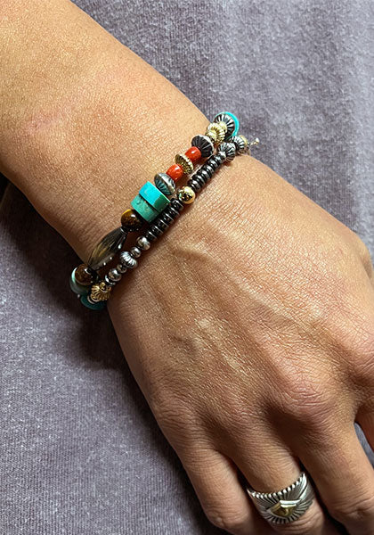 Nasngwam.×Bright Special bracelet Turquoise Mix 19cm