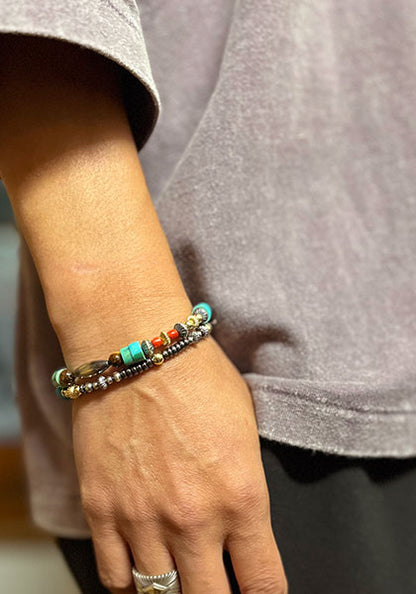 Nasngwam.×Bright TAOS bracelet Turquoise 19cm