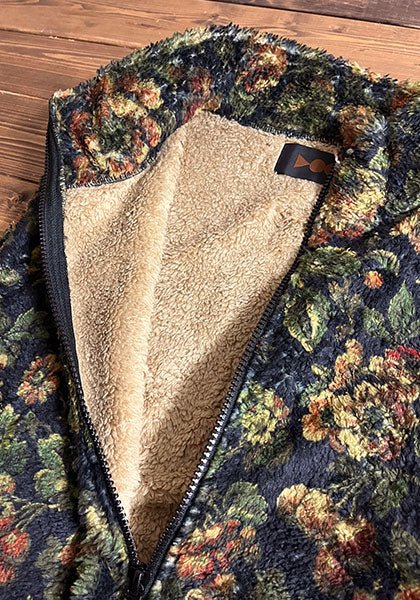 VOO ヴォー | FLOWER FLEECE VEST カラー:BLACK