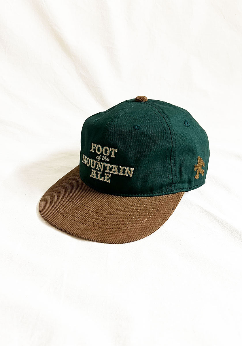 TACOMA FUJI RECORDS  | FOOT OF THE MOUNTAIN ALE LOGO CAP designed by Jerry UKAI [GREEN x BROWN]