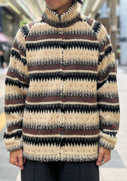 GREEN CLOTHING グリーンクロージング NATIVE JACKET｜ネイティブ柄ボアフリースジャケット