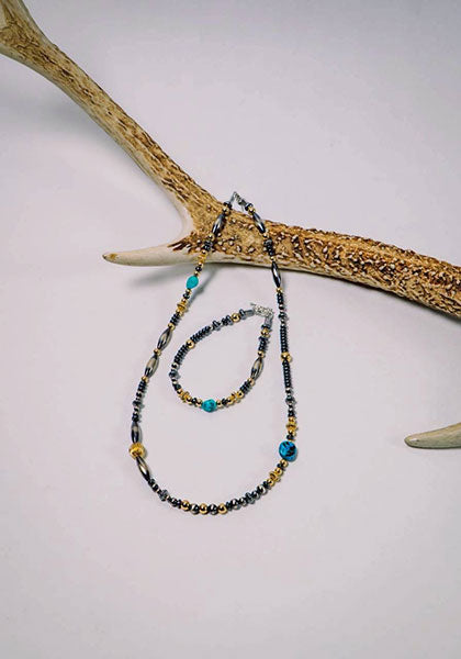 Nasngwam.×Bright "TAOS" ターコイズネックレス 48cm