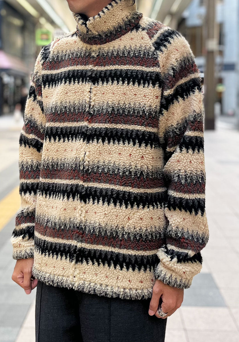 GREEN CLOTHING グリーンクロージング NATIVE JACKET｜ネイティブ柄ボアフリースジャケット