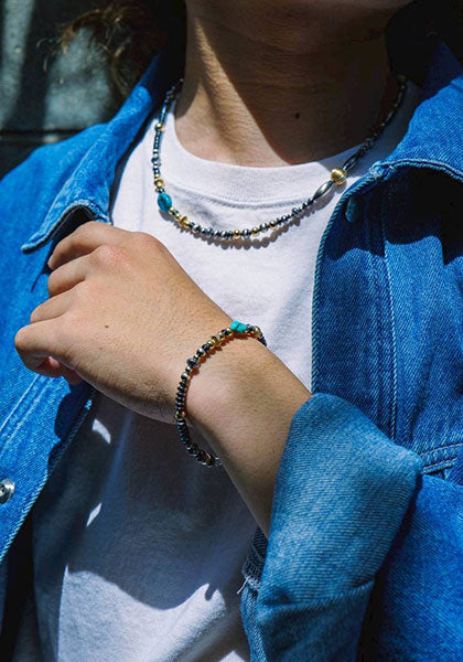 Nasngwam.×Bright TAOS bracelet Turquoise 19cm