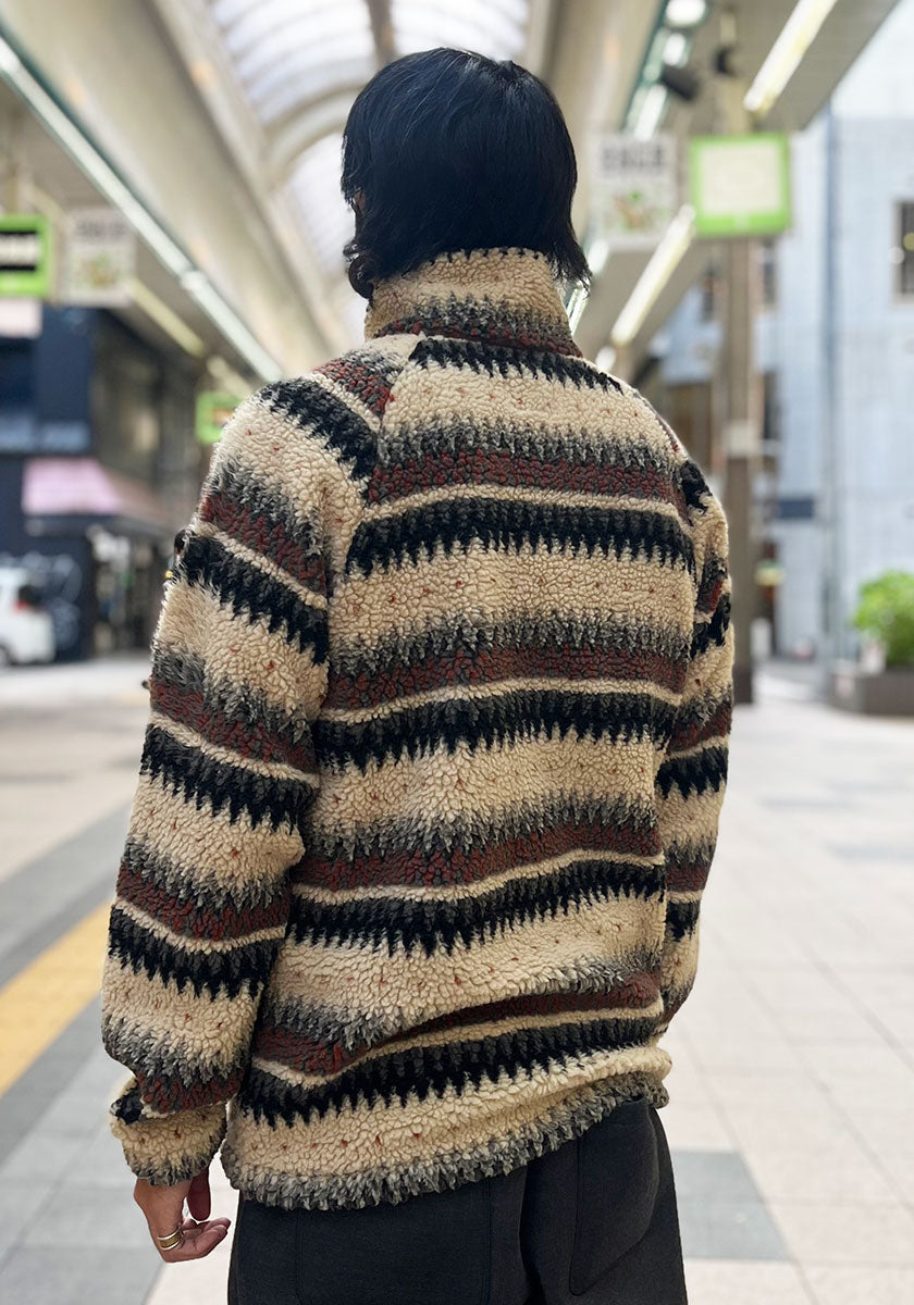 GREEN CLOTHING グリーンクロージング NATIVE JACKET｜ネイティブ柄ボアフリースジャケット