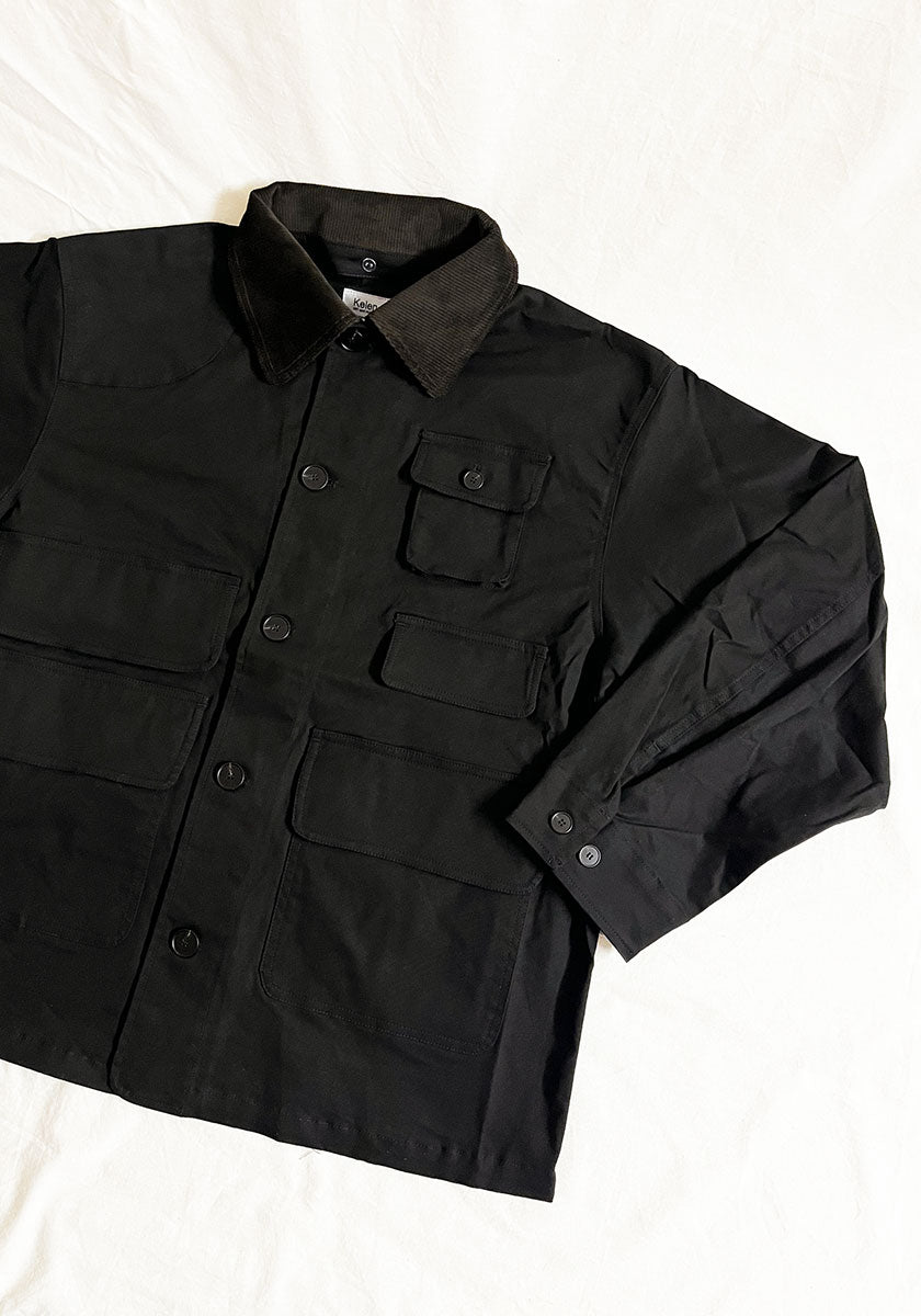 KELEN ケレン | LAYERED COLLAR HUNTING JACKET / ワークジャケット [BLACK]