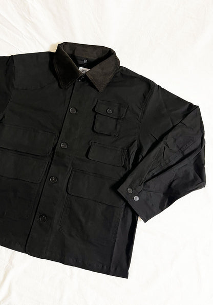 KELEN ケレン | LAYERED COLLAR HUNTING JACKET / ワークジャケット [BLACK]