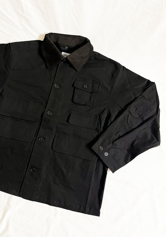 KELEN ケレン | LAYERED COLLAR HUNTING JACKET / ワークジャケット [BLACK]