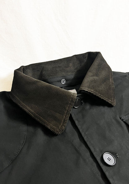 KELEN ケレン | LAYERED COLLAR HUNTING JACKET / ワークジャケット [BLACK]