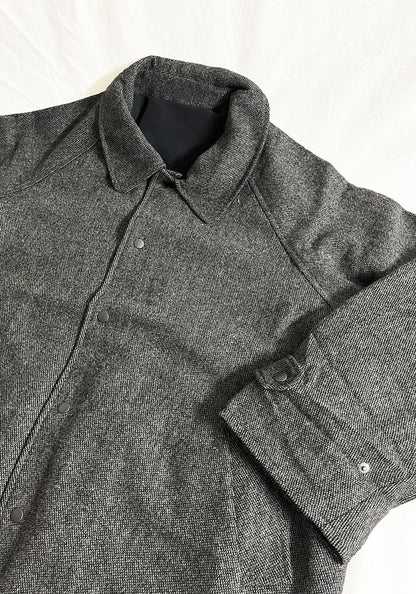 KELEN ケレン | REVERSIBLE CHECK COAT / リバーシブルチェックコート [CHARCOAL]