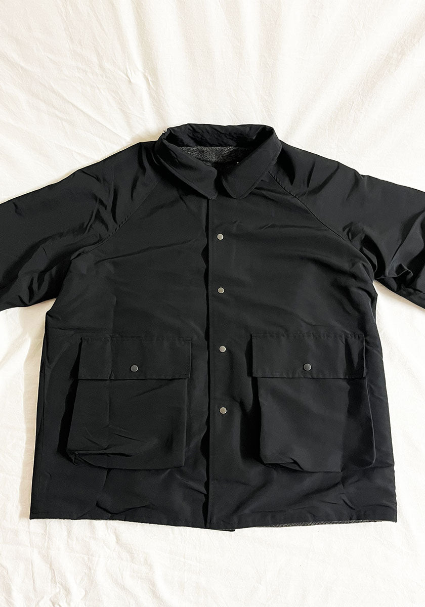 KELEN ケレン | REVERSIBLE CHECK COAT / リバーシブルチェックコート [CHARCOAL]