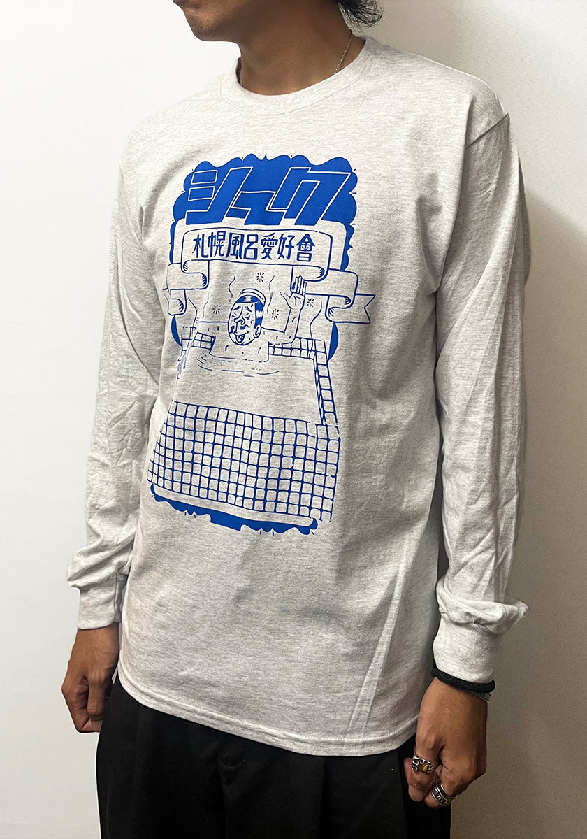 ESOW×SEEK 札幌風呂愛好會ロンTEE カラー:アッシュグレー