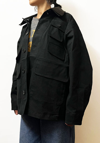 KELEN ケレン | LAYERED COLLAR HUNTING JACKET / ワークジャケット [BLACK]