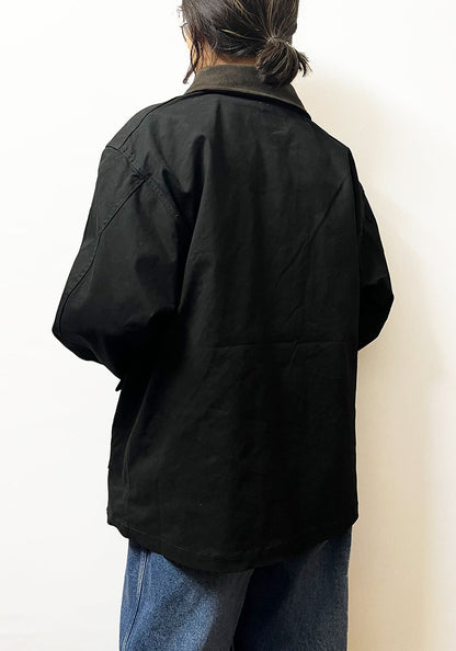 KELEN ケレン | LAYERED COLLAR HUNTING JACKET / ワークジャケット [BLACK]