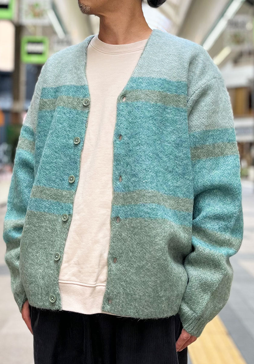 TOWNCRAFT タウンクラフト | MOHAIR SHAGGY JACQUARD CARDIGAN [BORDER]