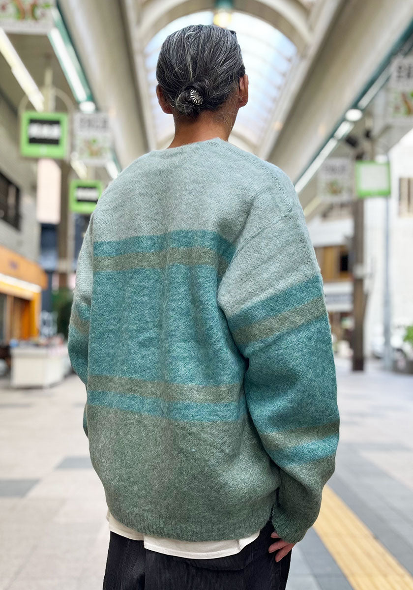 TOWNCRAFT タウンクラフト | MOHAIR SHAGGY JACQUARD CARDIGAN [BORDER]