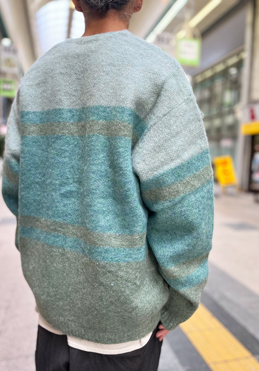 TOWNCRAFT タウンクラフト | MOHAIR SHAGGY JACQUARD CARDIGAN [BORDER]