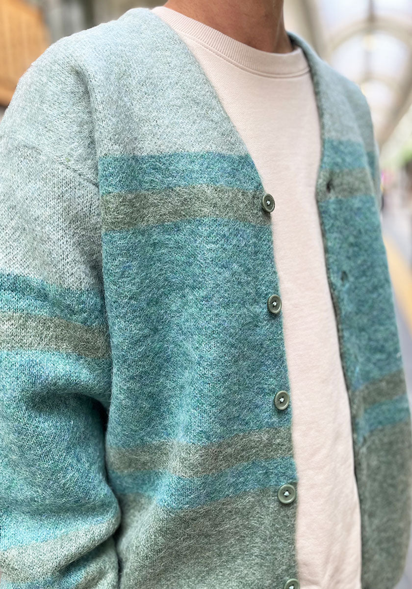 TOWNCRAFT タウンクラフト | MOHAIR SHAGGY JACQUARD CARDIGAN [BORDER]