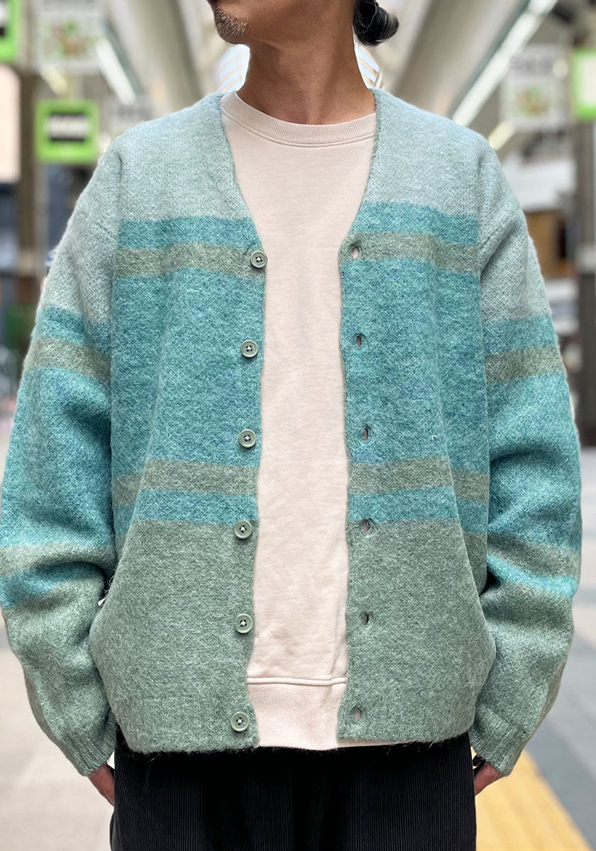 TOWNCRAFT タウンクラフト | MOHAIR SHAGGY JACQUARD CARDIGAN [BORDER]