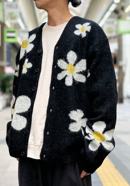 TOWNCRAFT タウンクラフト | MOHAIR SHAGGY JACQUARD CARDIGAN [DAISY]