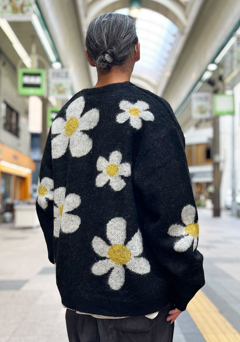 TOWNCRAFT タウンクラフト | MOHAIR SHAGGY JACQUARD CARDIGAN [DAISY]