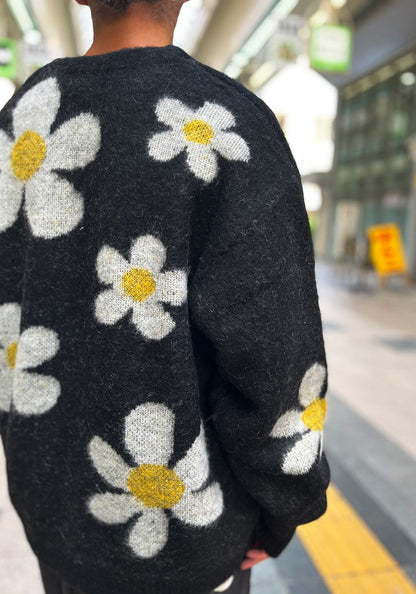 TOWNCRAFT タウンクラフト | MOHAIR SHAGGY JACQUARD CARDIGAN [DAISY]