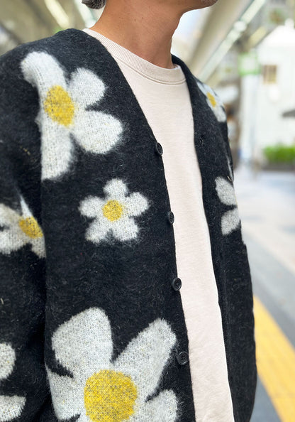 TOWNCRAFT タウンクラフト | MOHAIR SHAGGY JACQUARD CARDIGAN [DAISY]