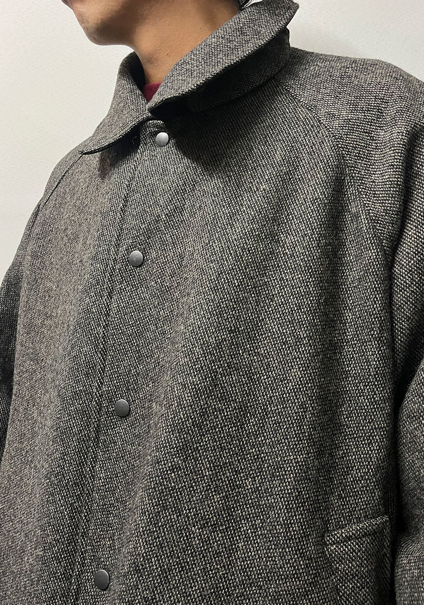 KELEN ケレン | REVERSIBLE CHECK COAT / リバーシブルチェックコート [CHARCOAL]
