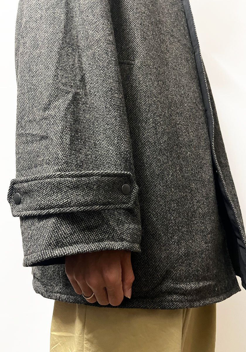 KELEN ケレン | REVERSIBLE CHECK COAT / リバーシブルチェックコート [CHARCOAL]