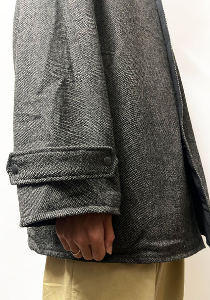 KELEN ケレン | REVERSIBLE CHECK COAT / リバーシブルチェックコート [CHARCOAL]