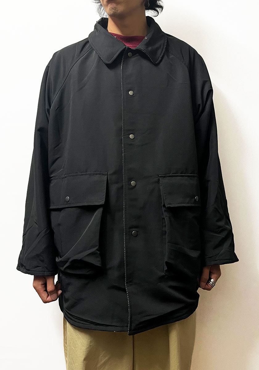 KELEN ケレン | REVERSIBLE CHECK COAT / リバーシブルチェックコート [CHARCOAL]