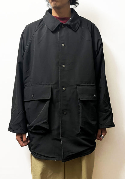 KELEN ケレン | REVERSIBLE CHECK COAT / リバーシブルチェックコート [CHARCOAL]