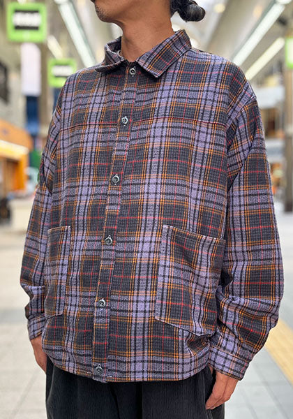 Nasngwam ナスングワム | LIVE CHECK JACKET カラー:PURPLE