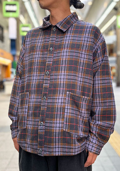 Nasngwam ナスングワム | LIVE CHECK JACKET カラー:PURPLE