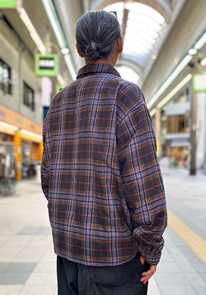 Nasngwam ナスングワム | LIVE CHECK JACKET カラー:PURPLE