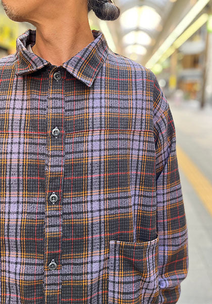 Nasngwam ナスングワム | LIVE CHECK JACKET カラー:PURPLE