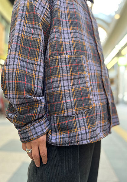 Nasngwam ナスングワム | LIVE CHECK JACKET カラー:PURPLE