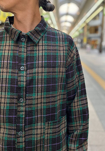 Nasngwam（ナスングワム） | LIVE CHECK JACKET カラー:GREEN