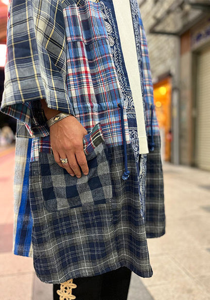 Nasngwam ナスングワム | ZEN BANDANA COAT カラー:BLUE