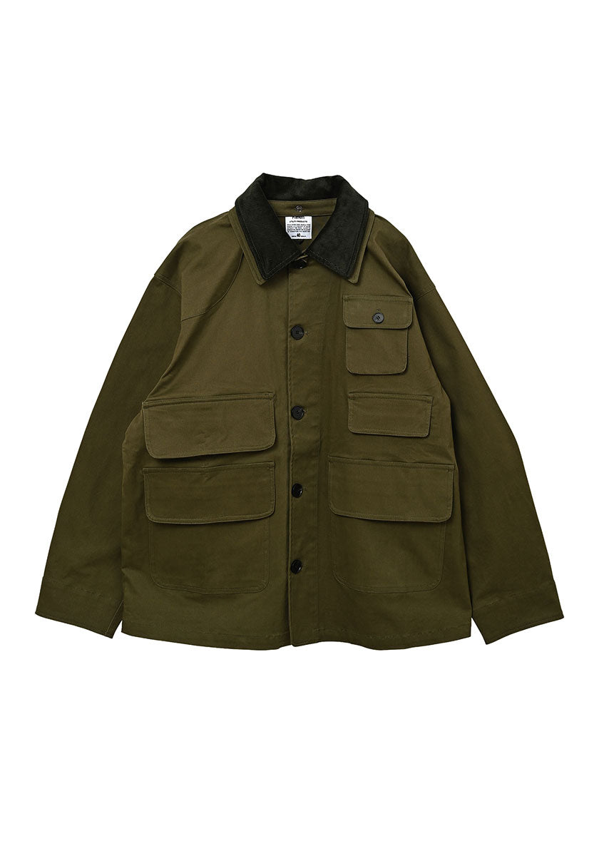 KELEN ケレン | LAYERED COLLAR HUNTING JACKET / ワークジャケット [OLIVE]