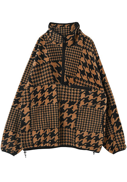 KELEN ケレン | HALF ZIP FLEECE TOP カラー:BROWN