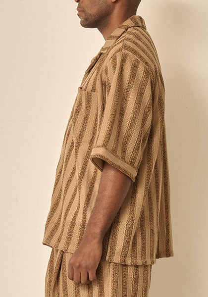 KELEN ケレン | LACE KNIT SHIRT カラー : BROWN